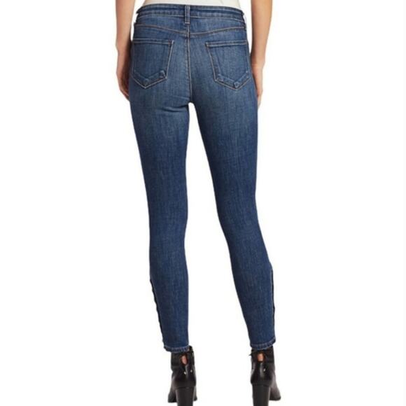 NWT L'Agence Piper High Waisted Skinny Button Hem Jeans Vintage Denim 25 - Picture 5 of 11